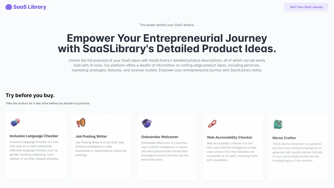 Saaslibrary screenshot