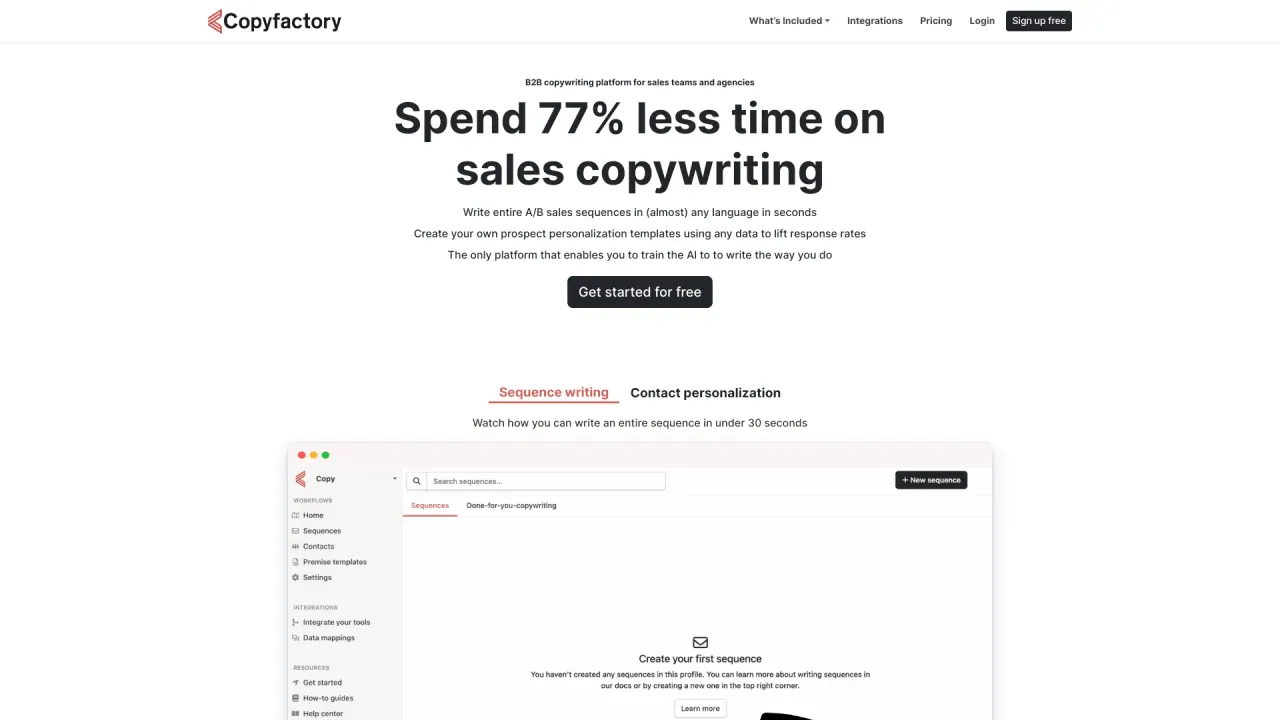 Copyfactory screenshot