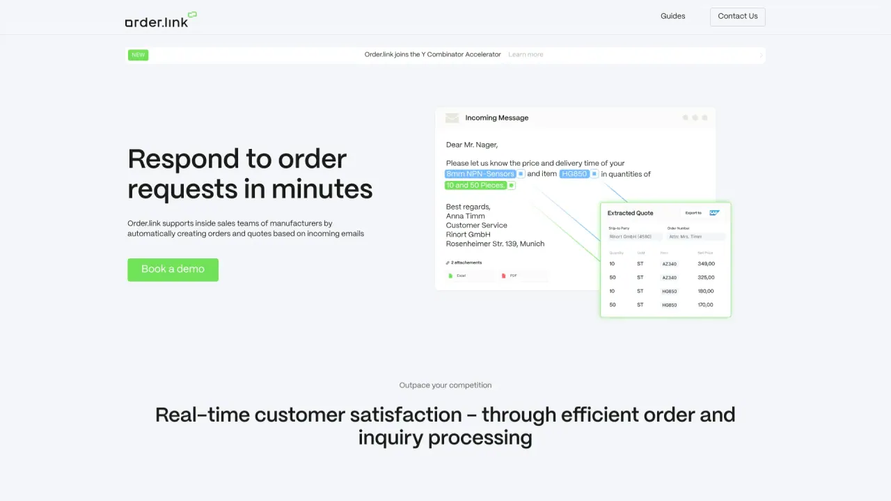 OrderLink screenshot
