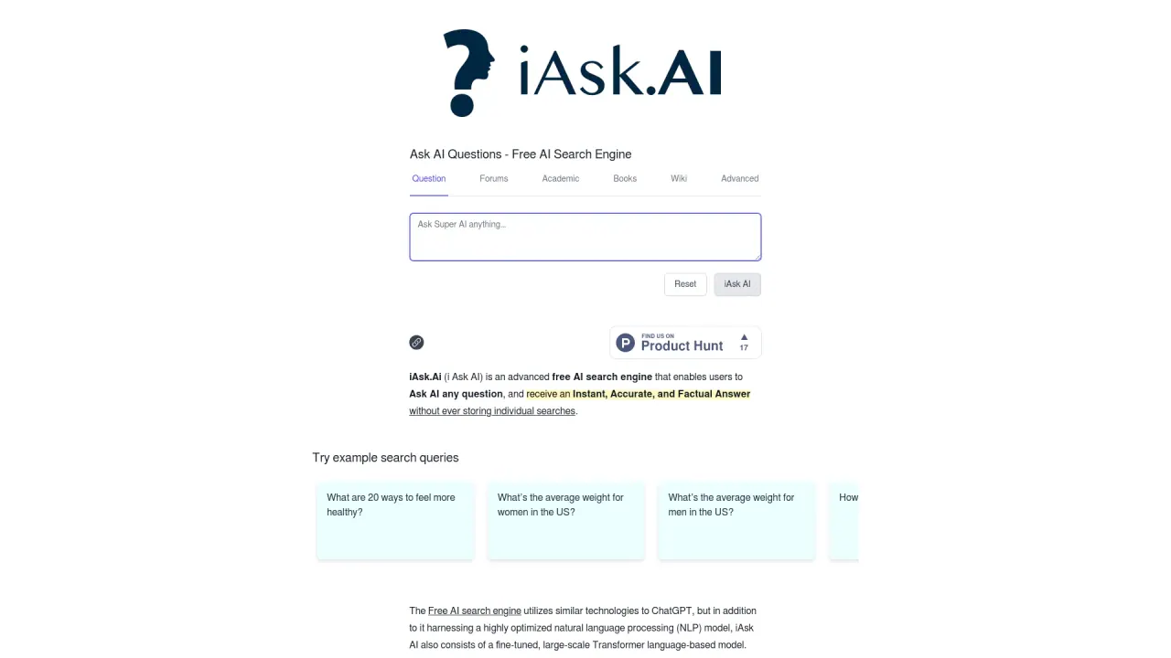 Iask screenshot