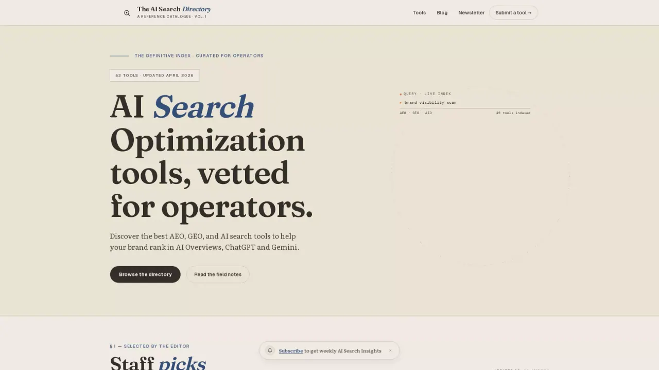 TheAISearchDirectory screenshot