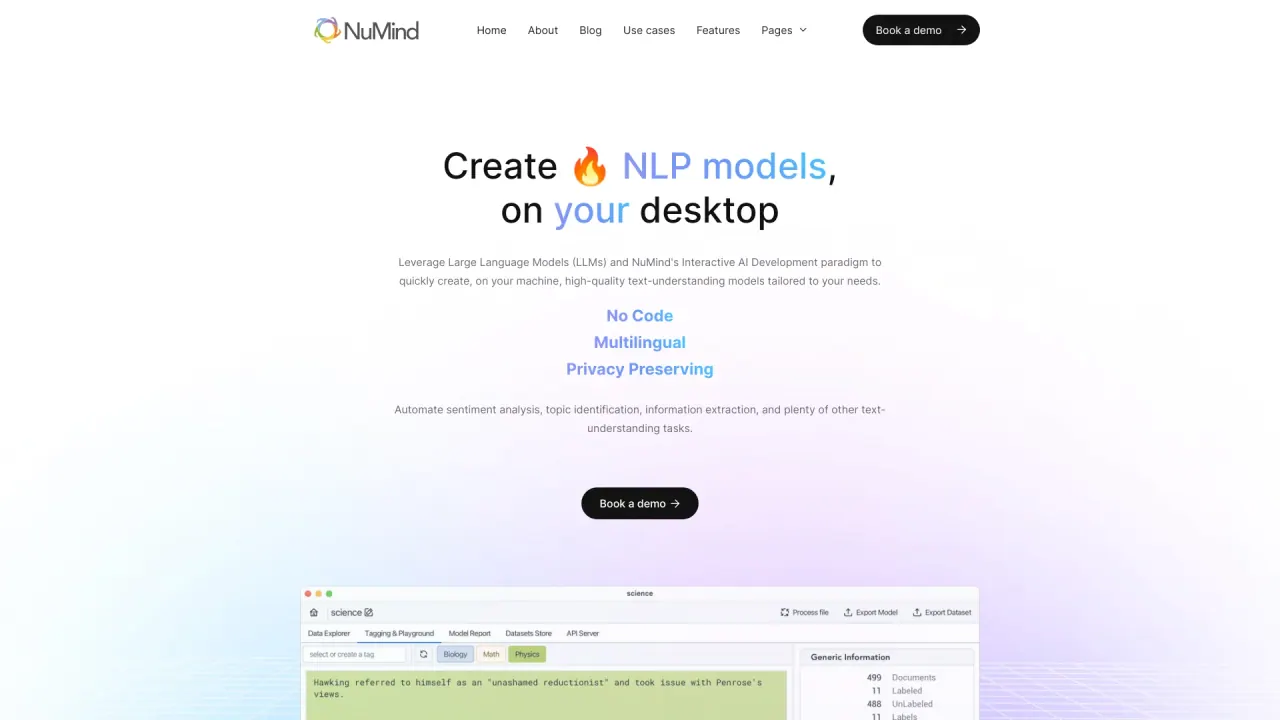 NuMind screenshot