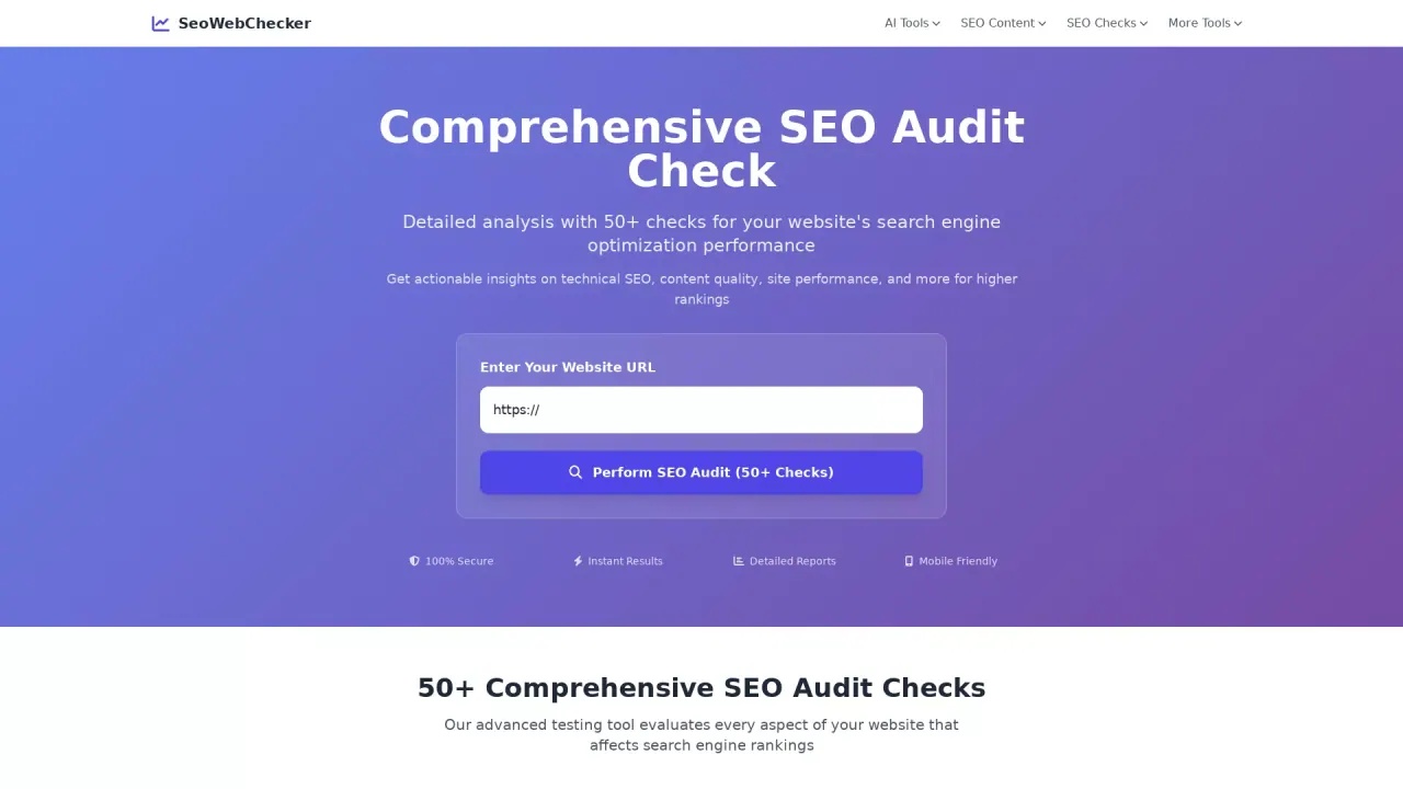 SeoWebChecker screenshot