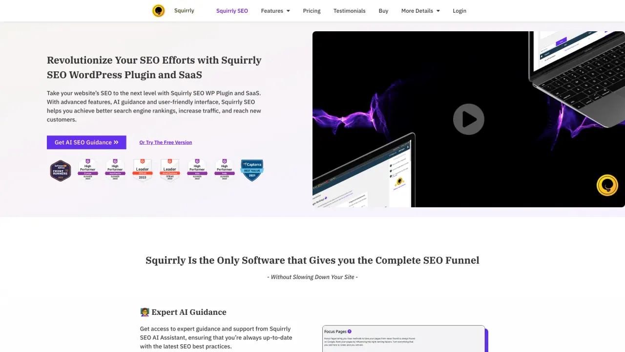 Squirrly SEO screenshot
