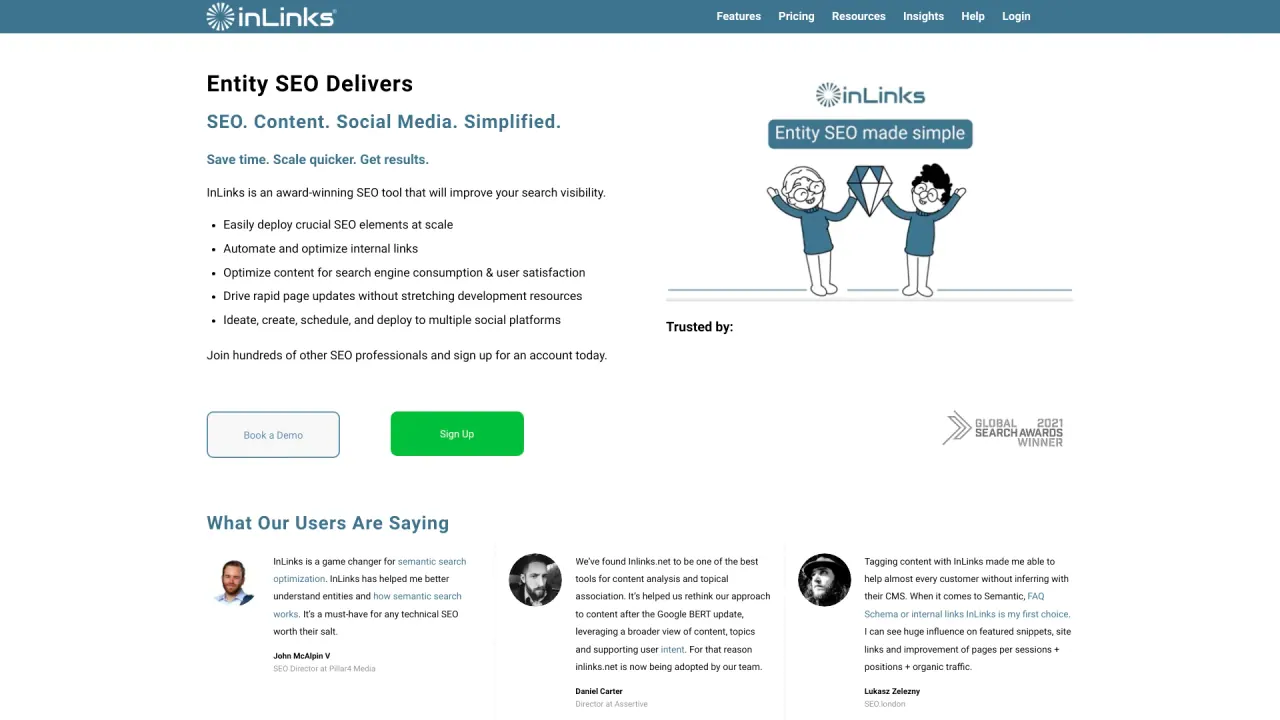 Inlinks screenshot