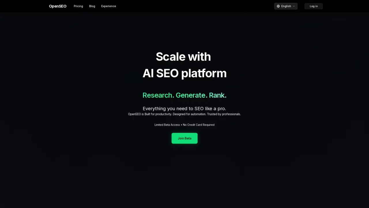 OpenSEO screenshot