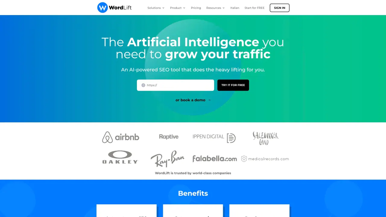 Wordlift screenshot