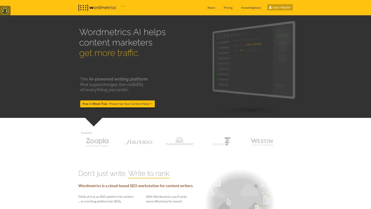 Wordmetrics screenshot