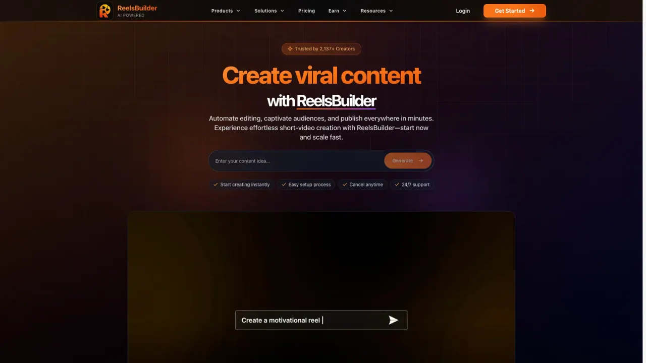 ReelsBuilder AI screenshot