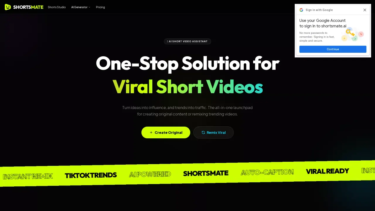 ShortsMateAI screenshot