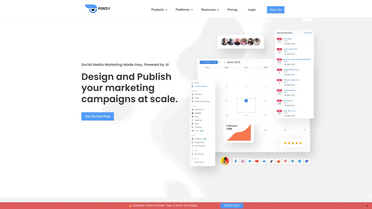 PostlyAI screenshot