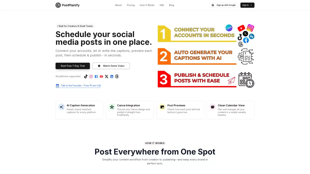 PostPlanify screenshot