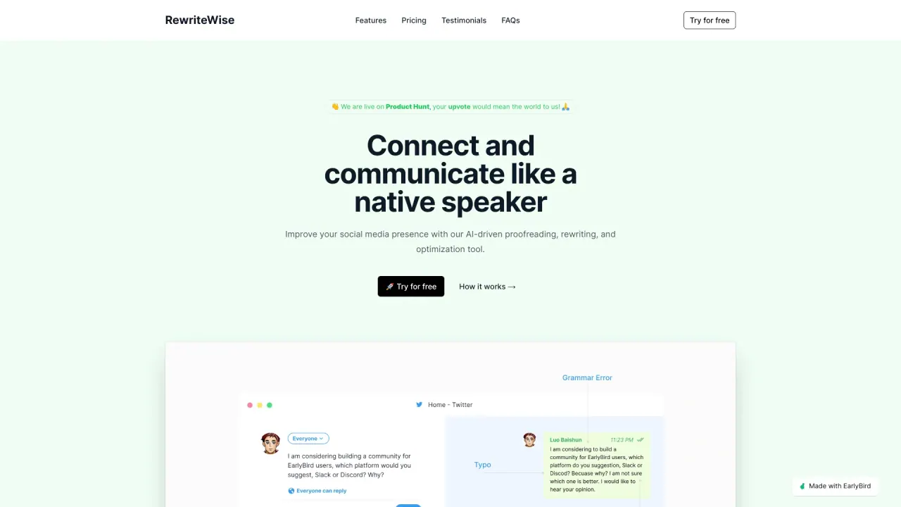 RewriteWise screenshot