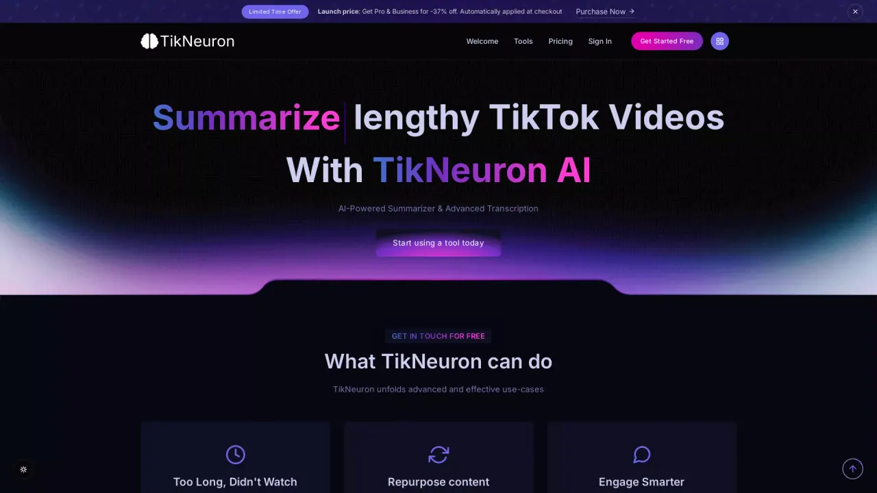 TikNeuron screenshot