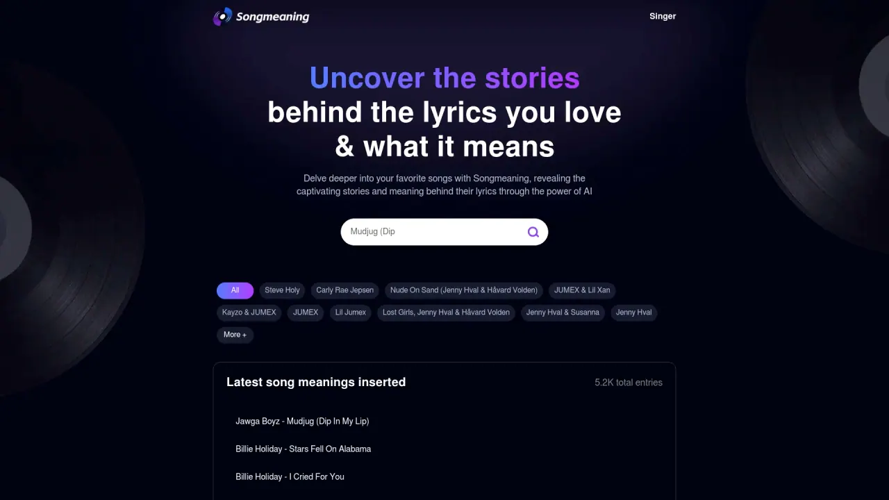Songmeaning screenshot