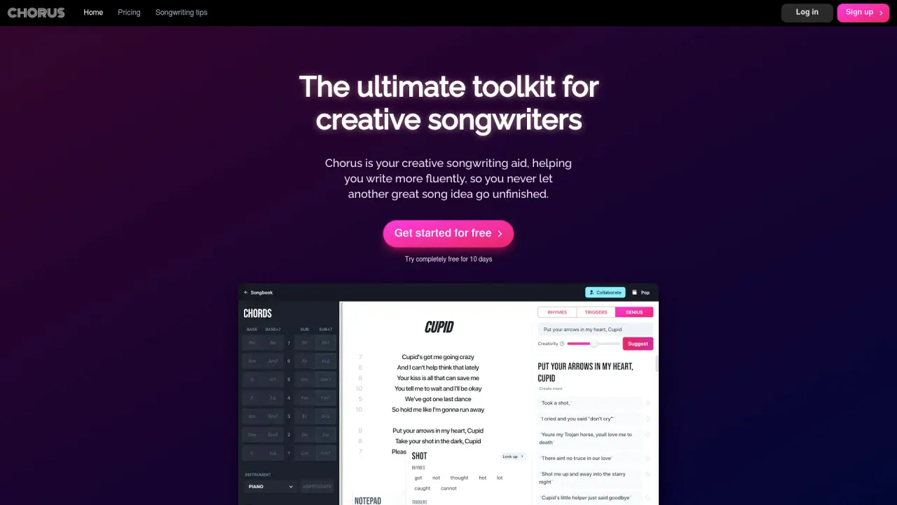 WriteWithChorus screenshot
