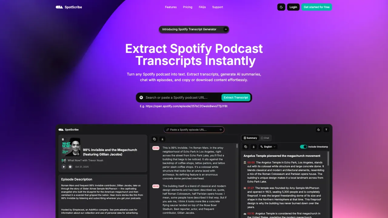 SpotScribe screenshot