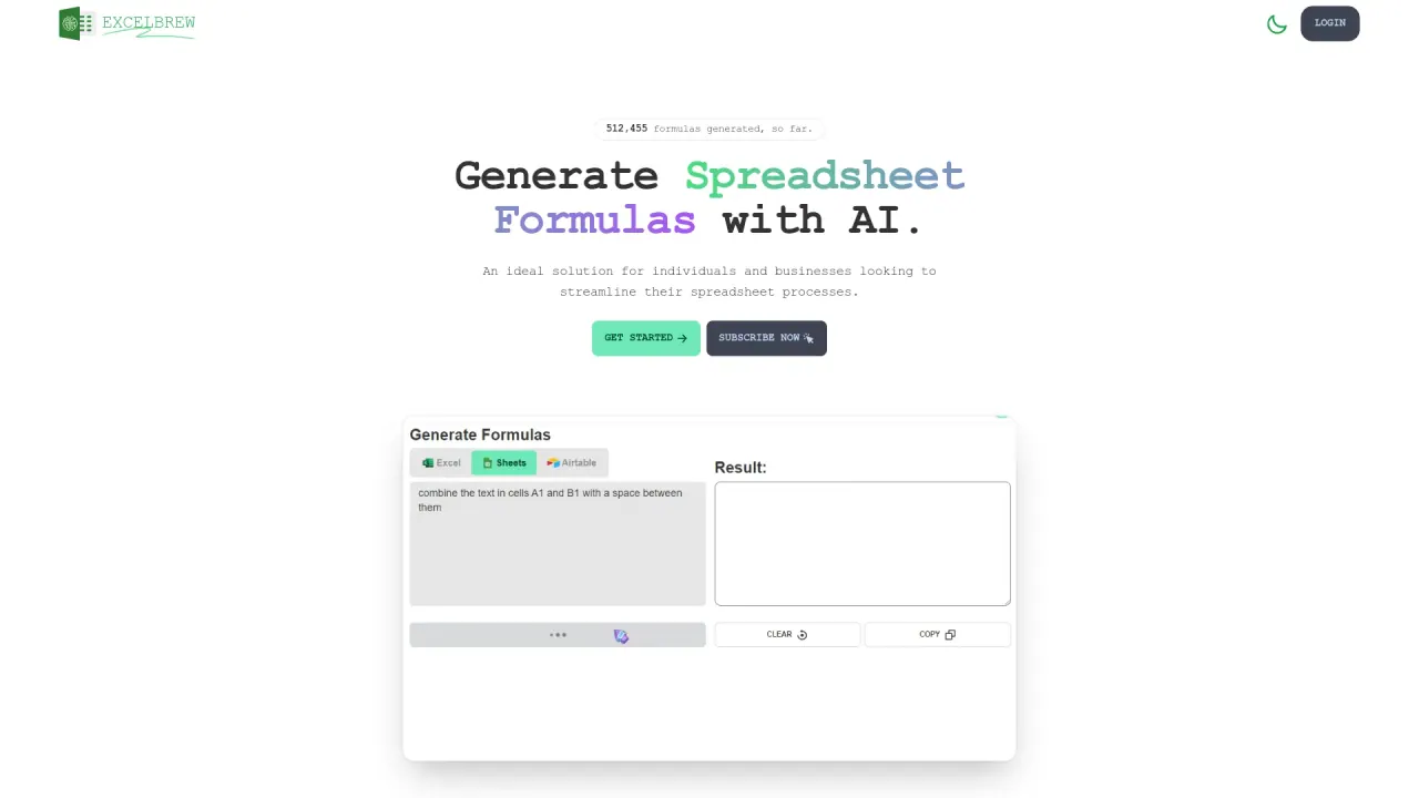 GPTexcel screenshot