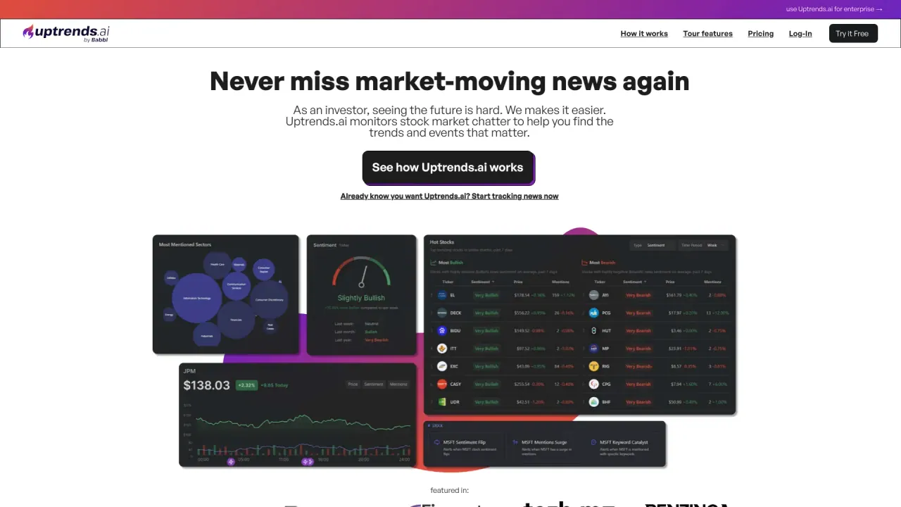 UptrendsAI screenshot