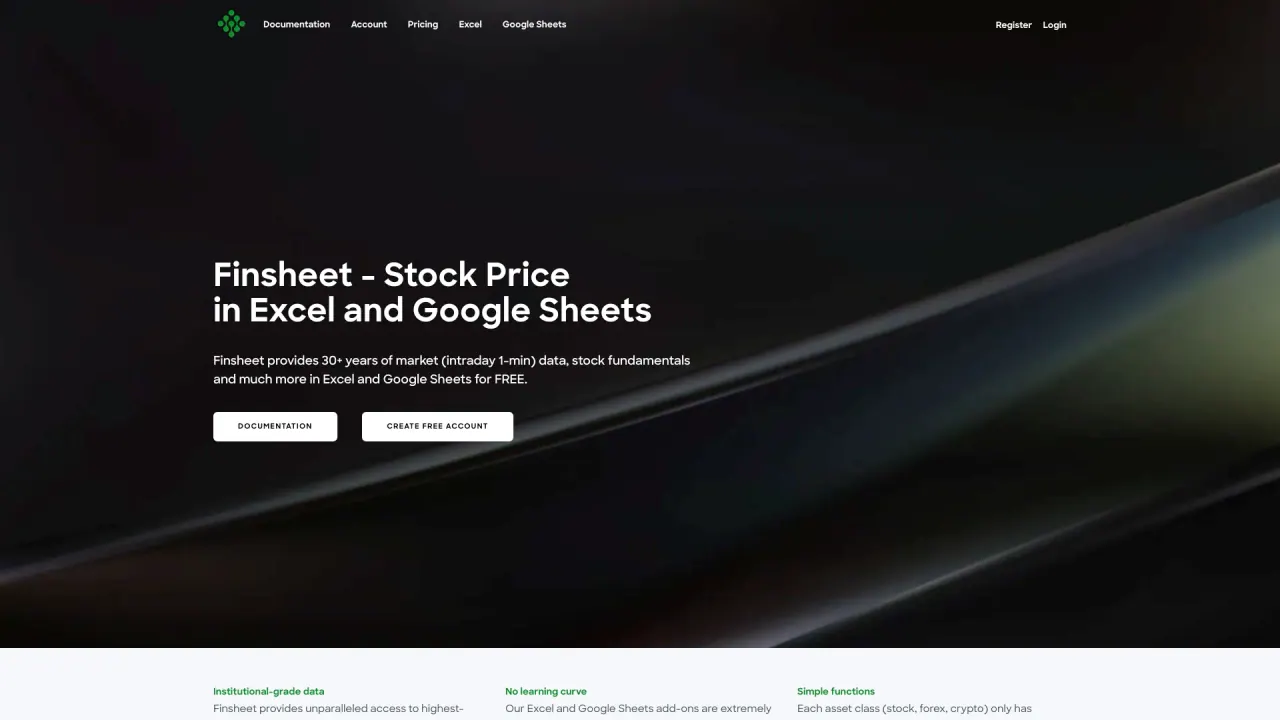 Finsheet screenshot