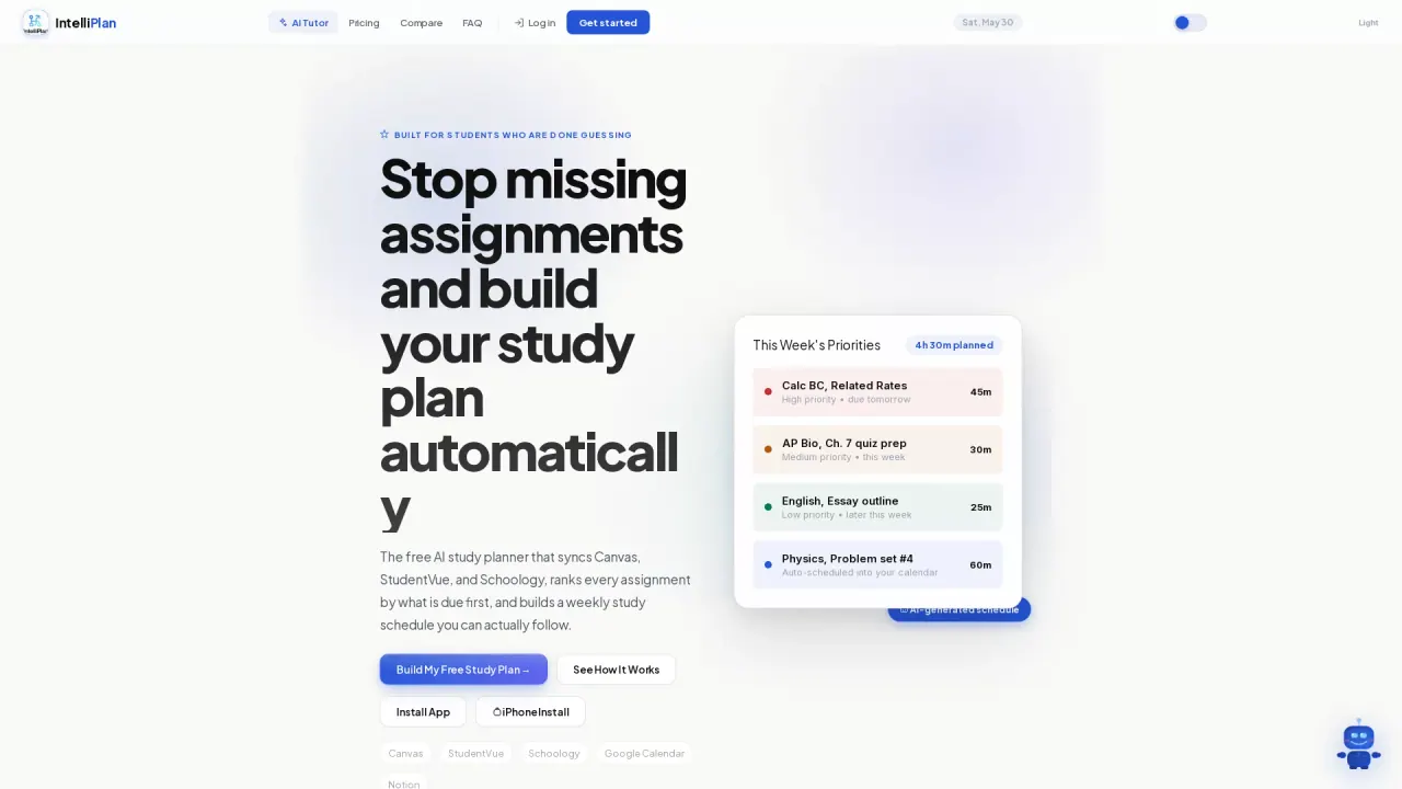 IntelliPlan screenshot