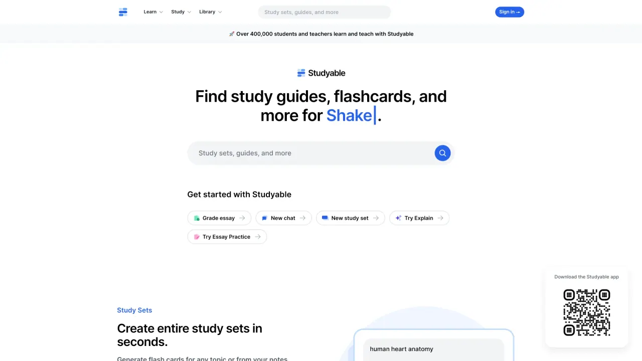 Studyable screenshot