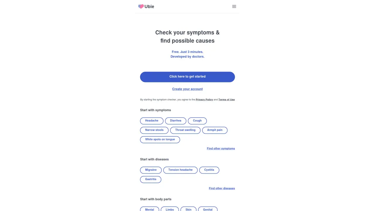 Ubiehealth screenshot