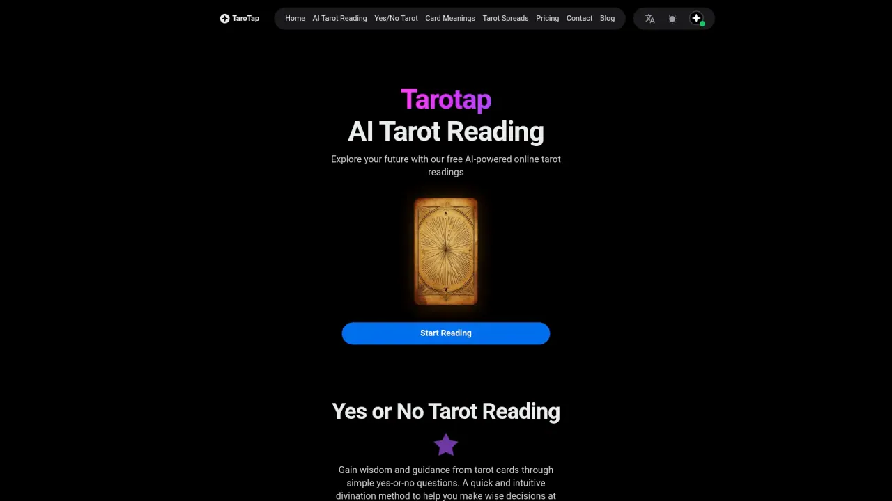 Tarotap screenshot