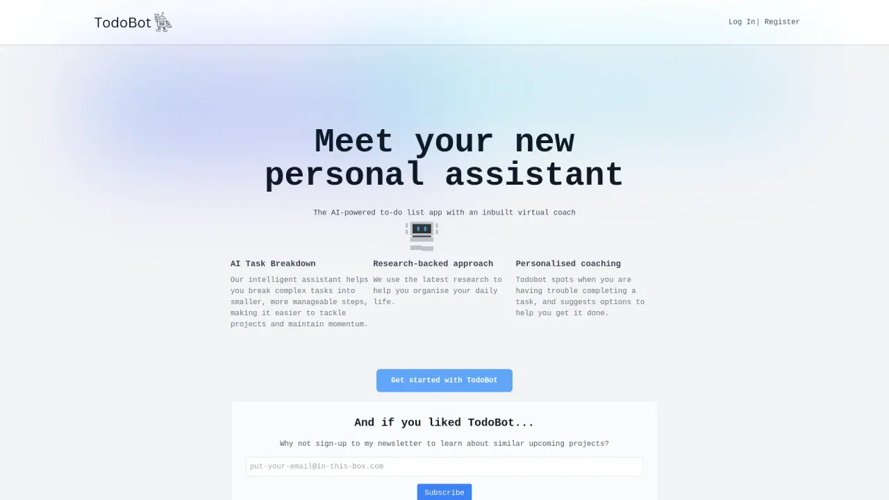 TodoBot screenshot