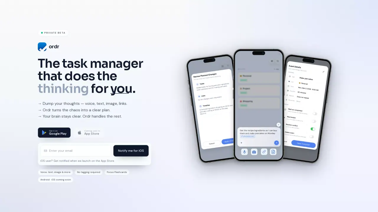Ordr screenshot