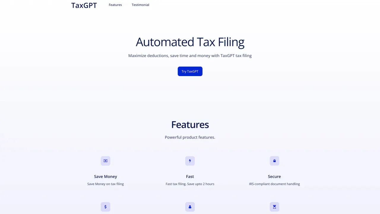 TaxGPT screenshot