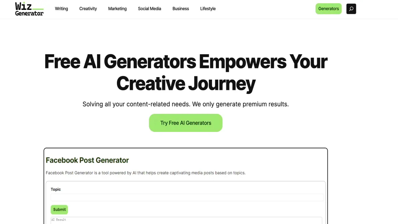 WizGenerator screenshot