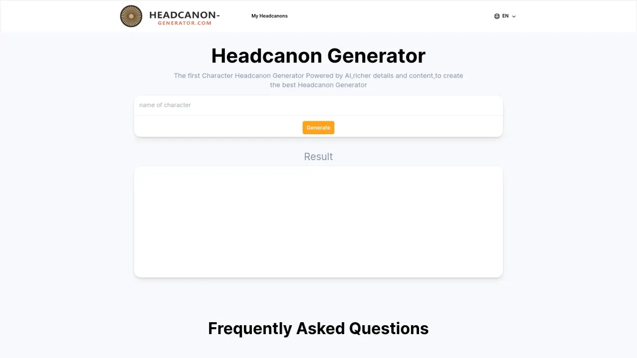 Headcanon Generator screenshot