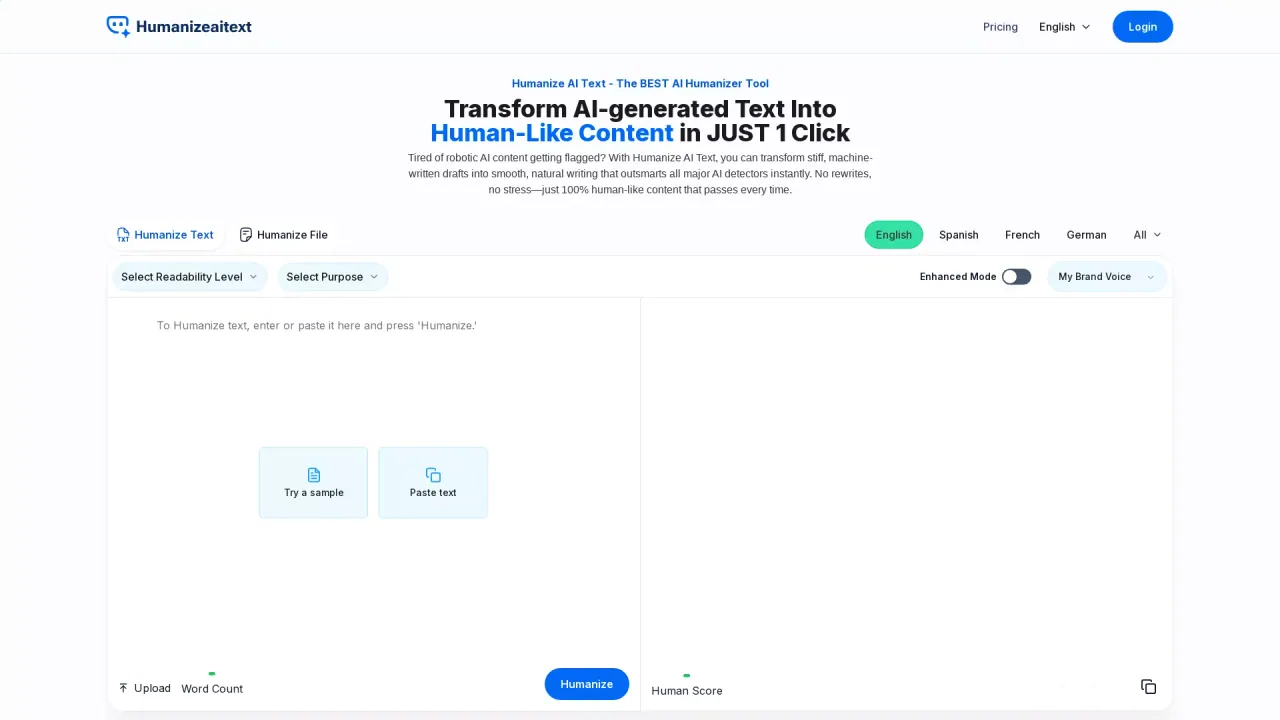 Humanize AI Text screenshot