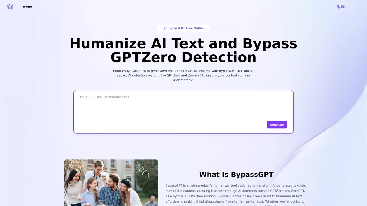 BypassGPT.co screenshot