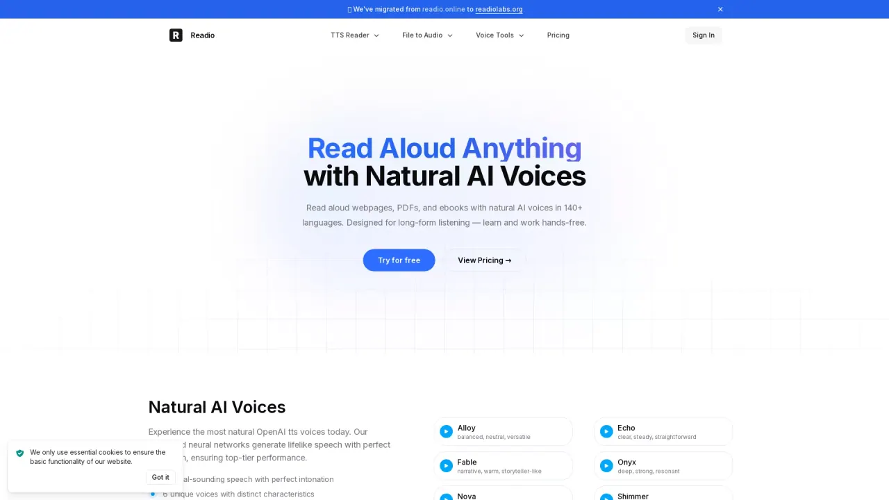 Readio screenshot