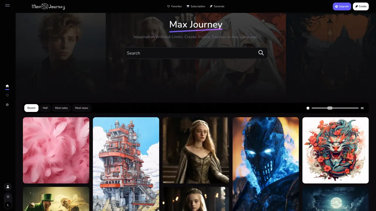 Maxjourney AI screenshot