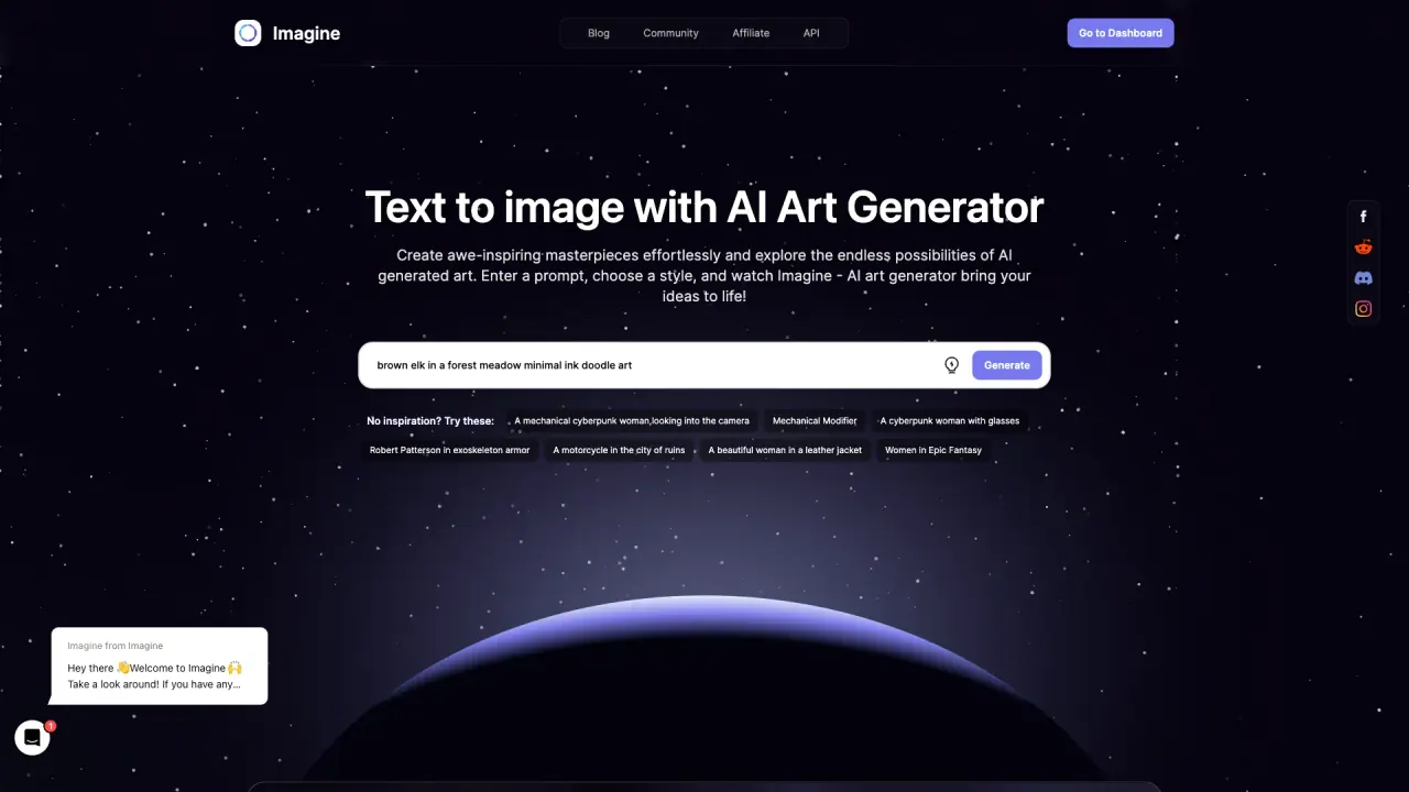 Imagine AI screenshot