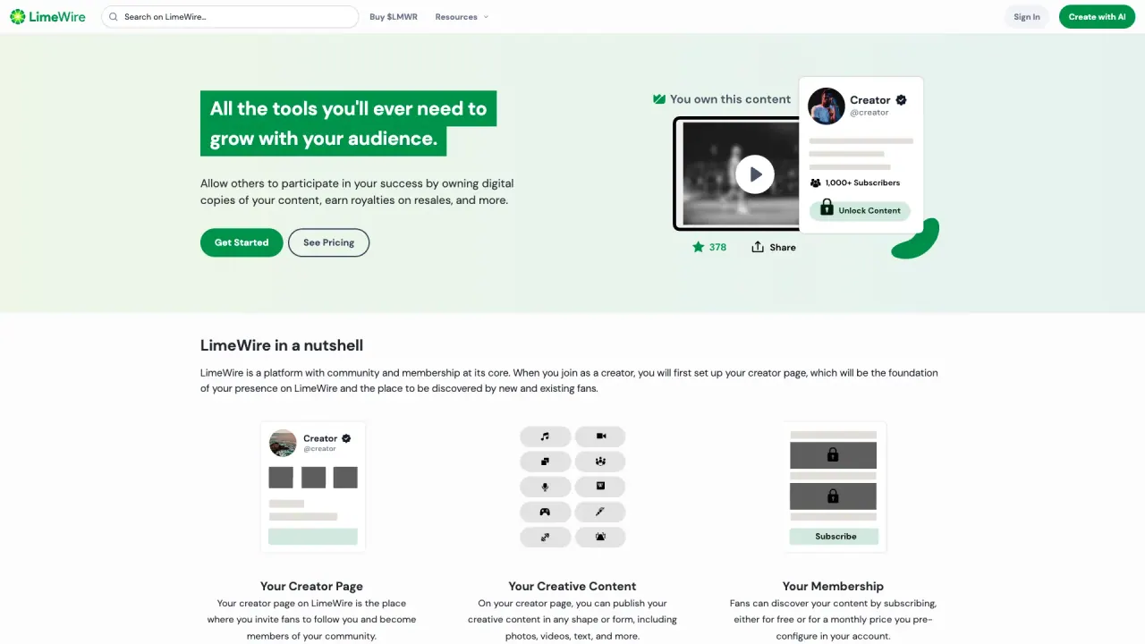 Limewire AI Studio screenshot