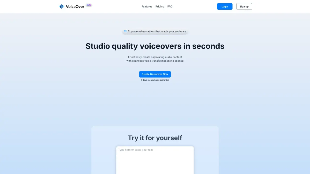 Voice Over screenshot