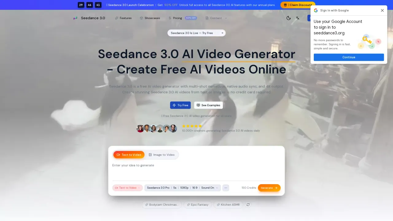 Seedance screenshot