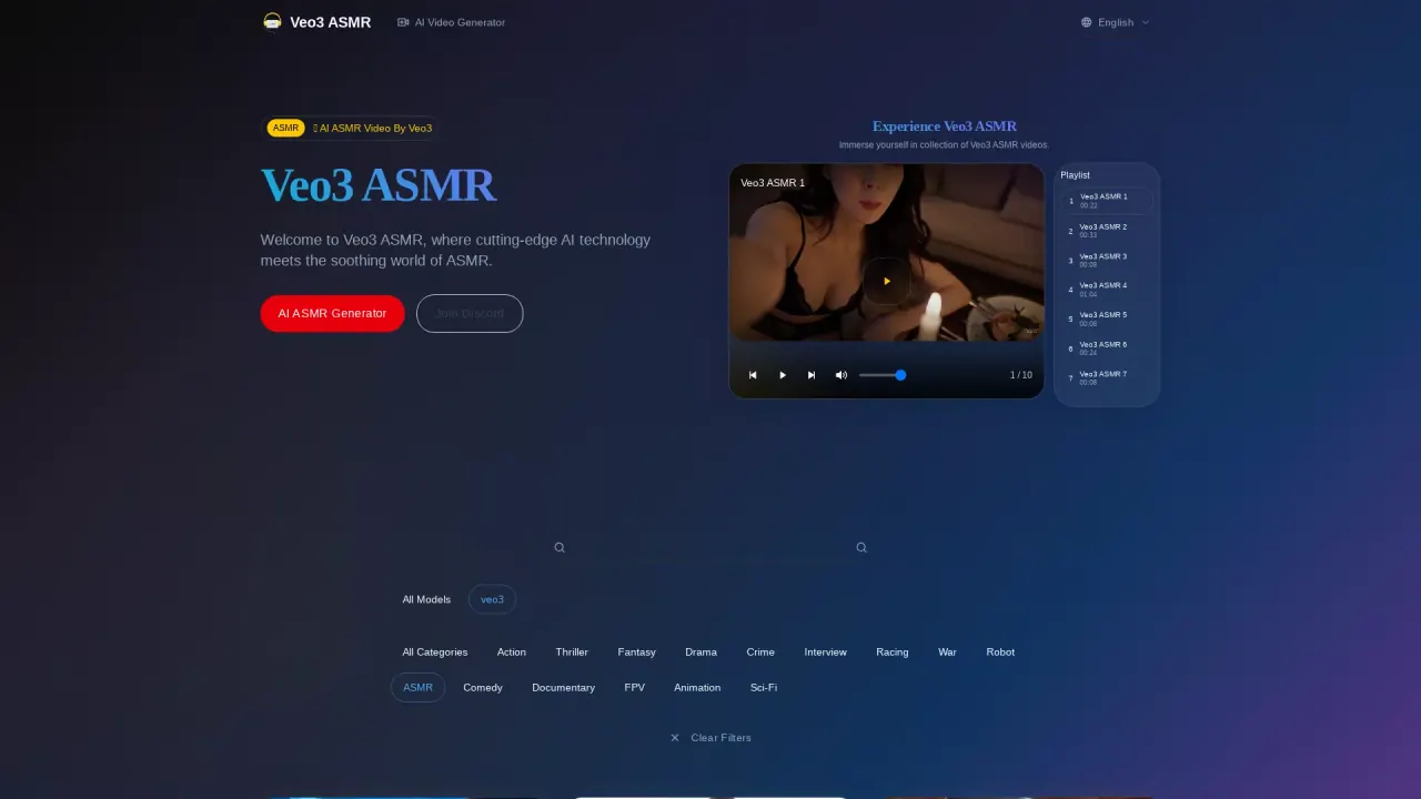 Veo3 ASMR screenshot