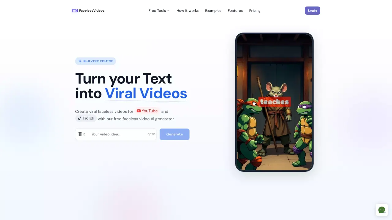 FacelessVideos APP screenshot