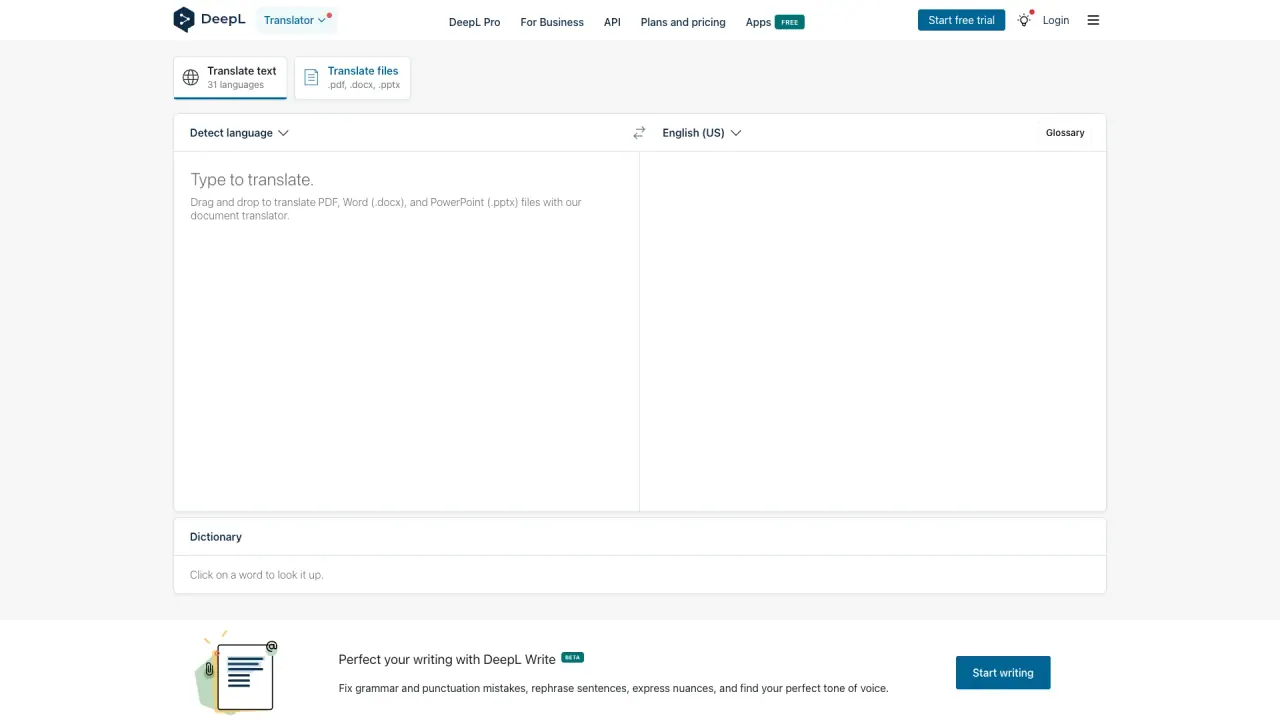 DeepL screenshot