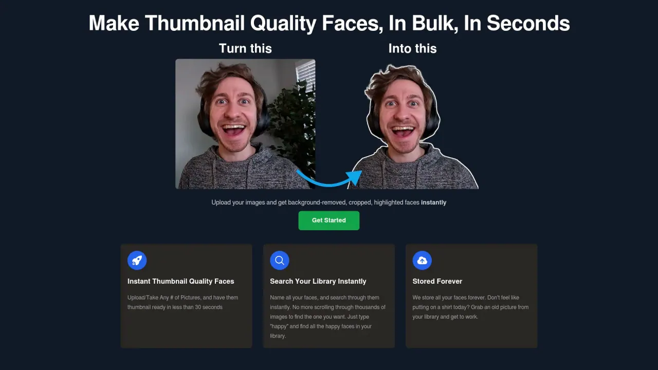 Thumbnailface screenshot