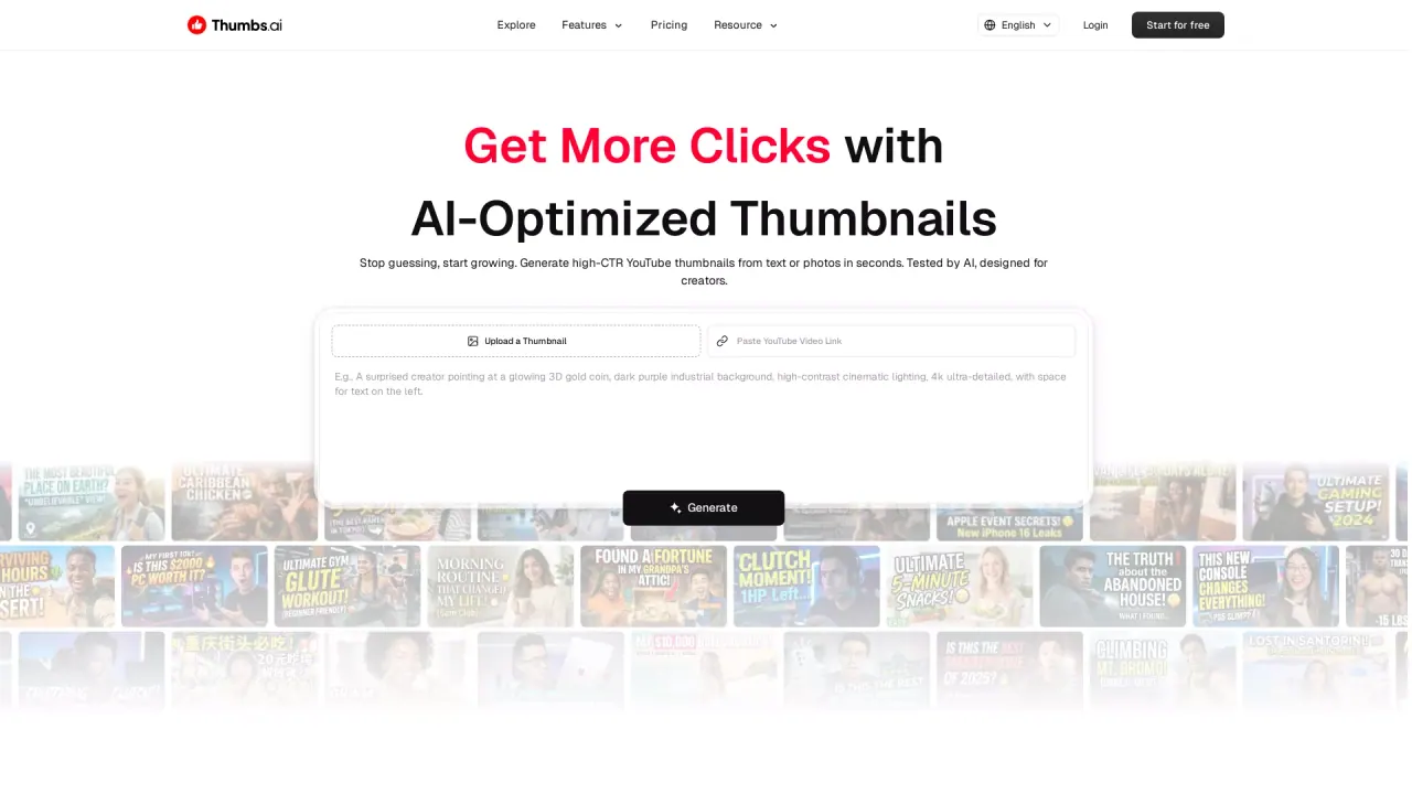 ThumbsAI screenshot