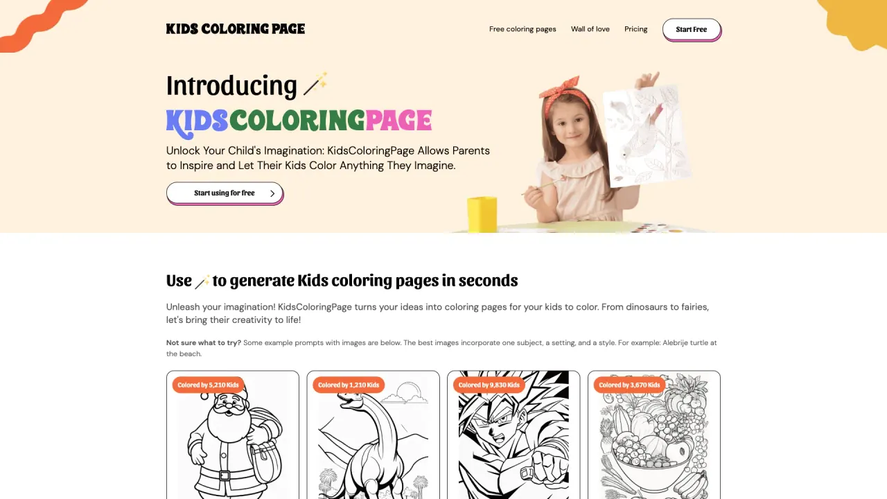 KidsColoringPage screenshot