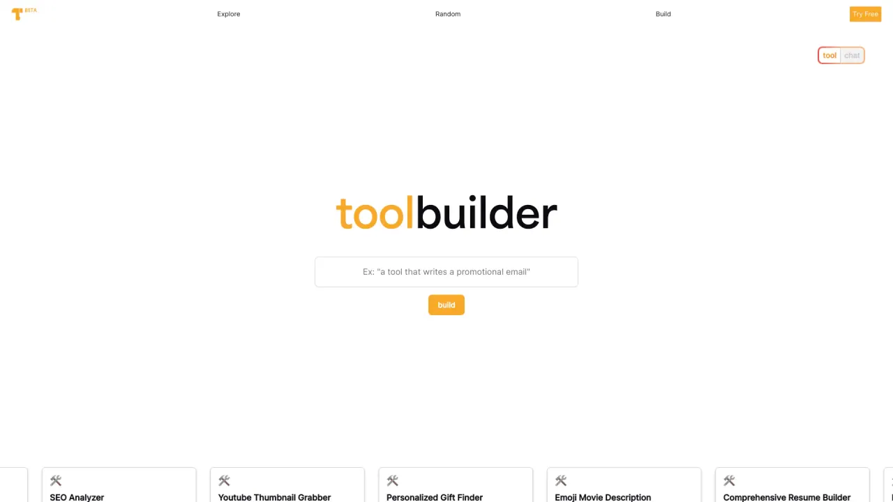 ToolbuilderAI screenshot