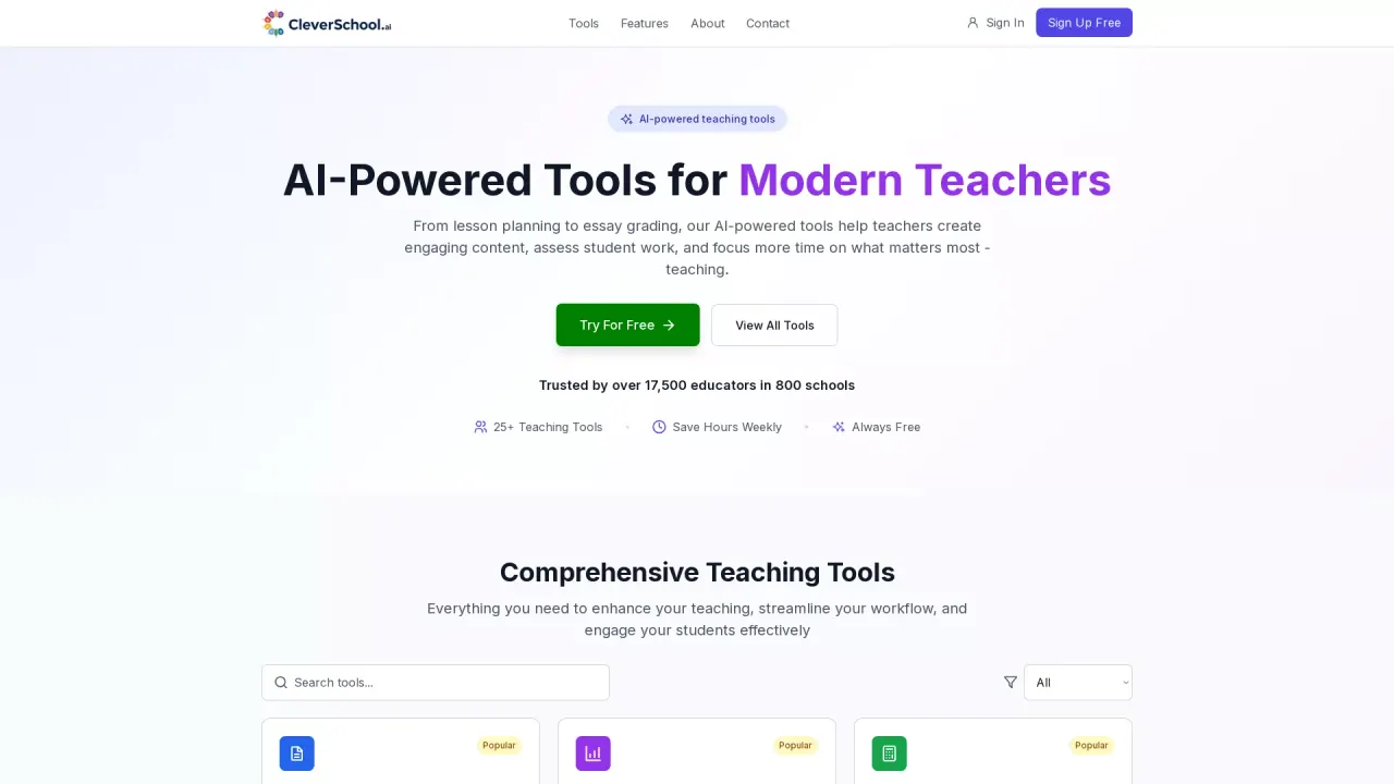 CleverSchoolAI screenshot