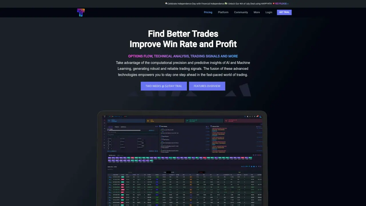 TradeUI screenshot